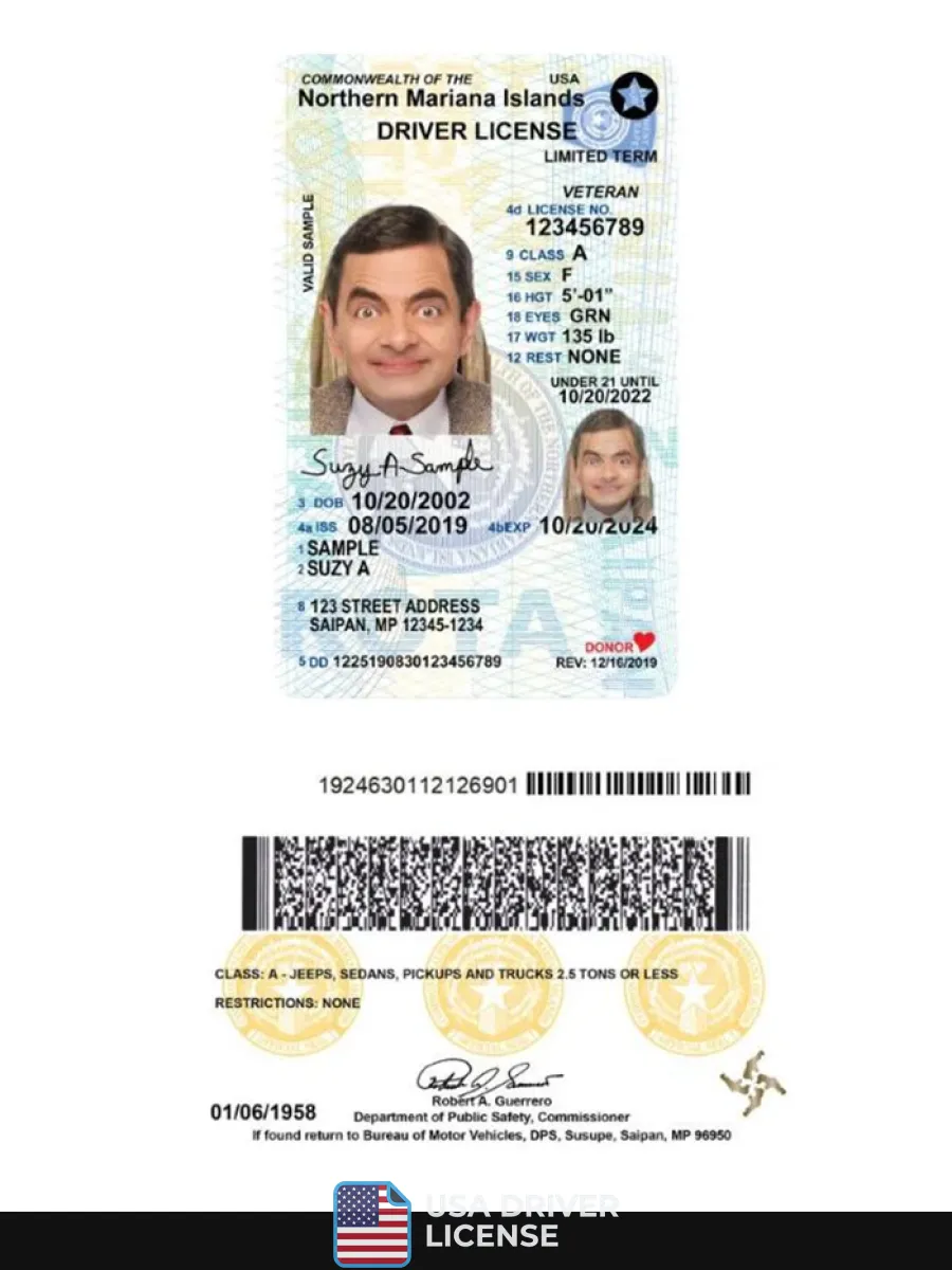 Usa Northern Mariana Islands Under 21 Driving License 2019 Present — Driver License
