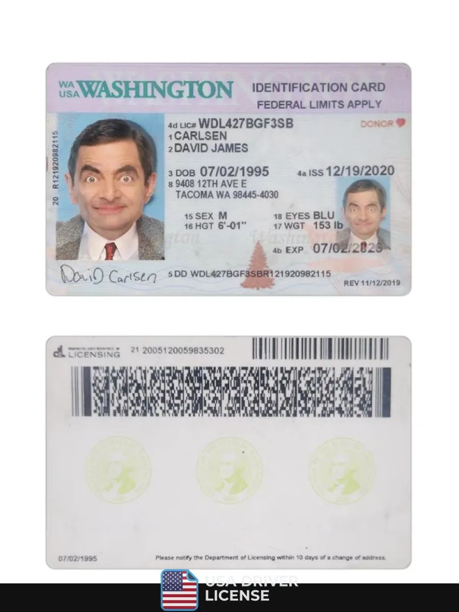 Usa Washington Id Card 2020 Present — ID Cards