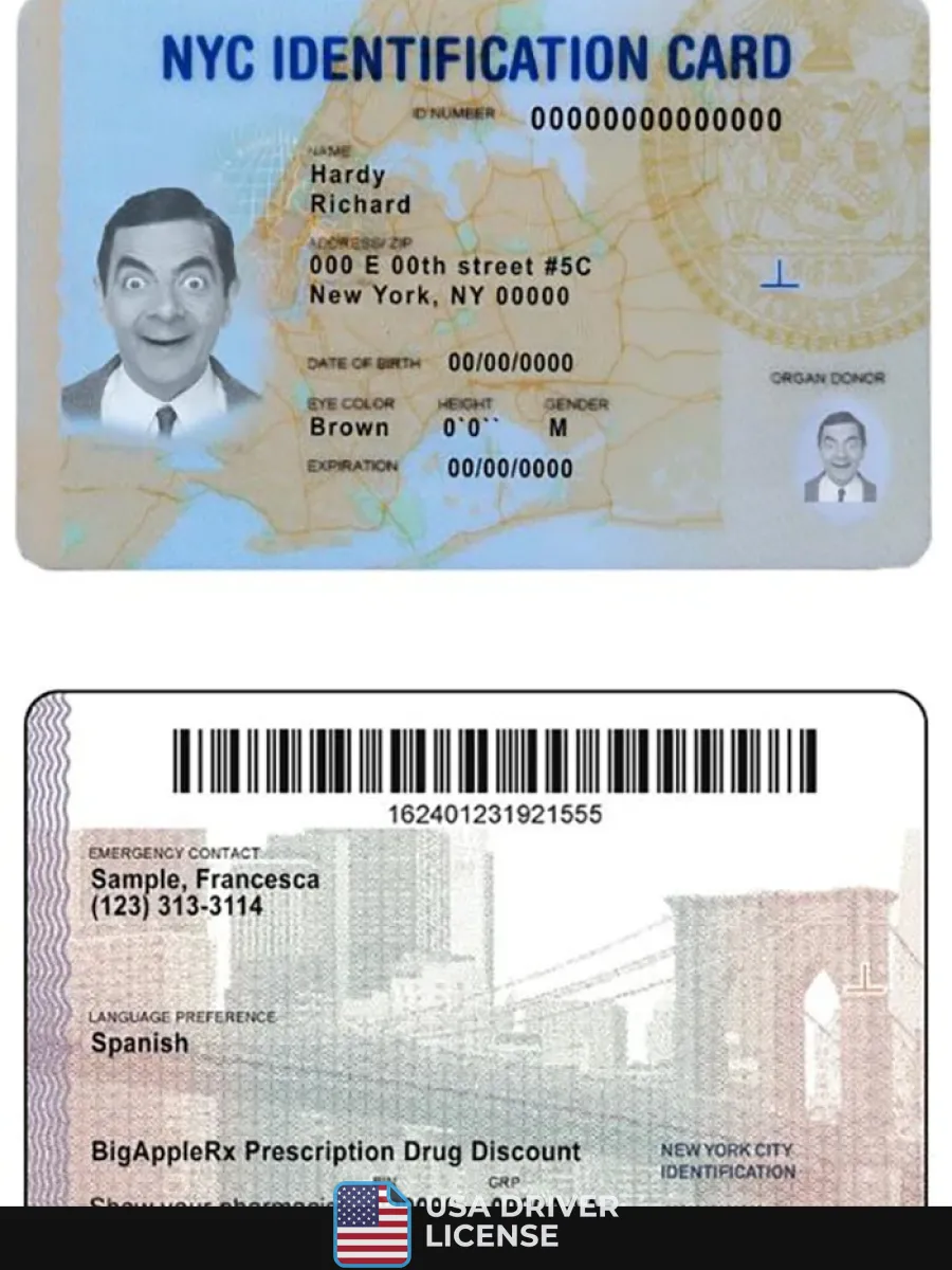 Usa New York Id — ID Cards