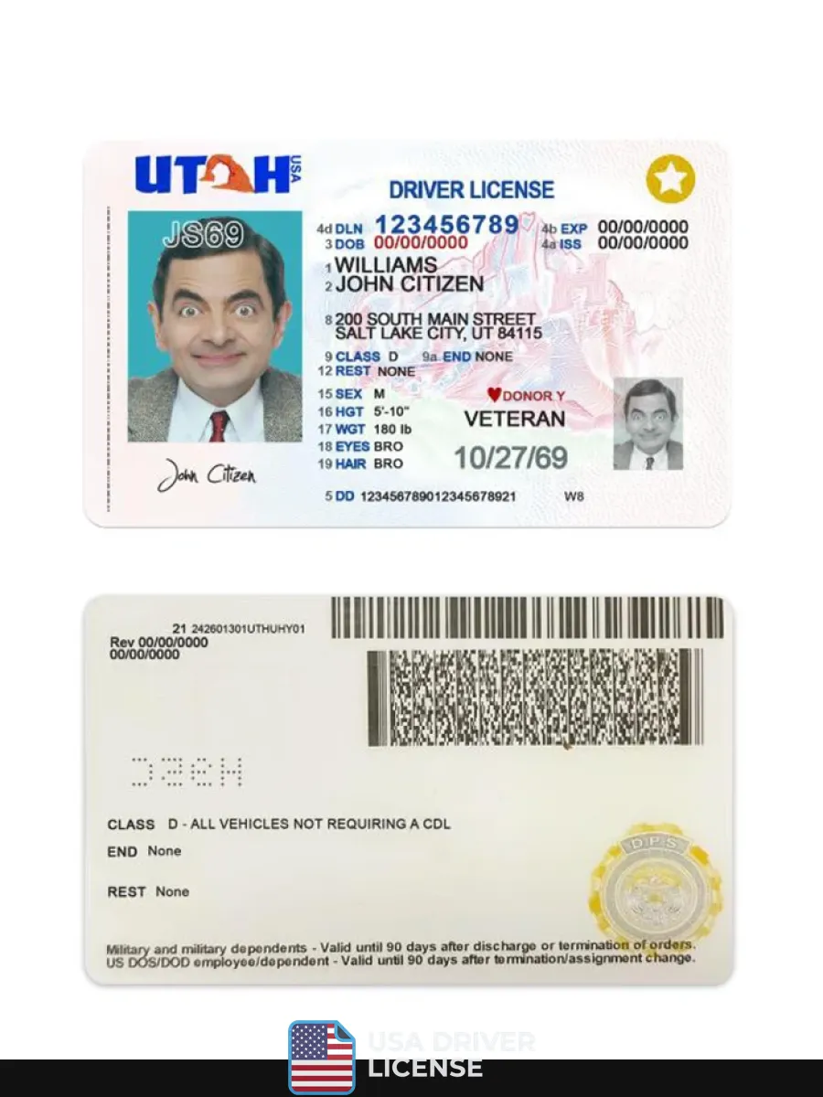 Usa Utah Driving License 2021 Present1