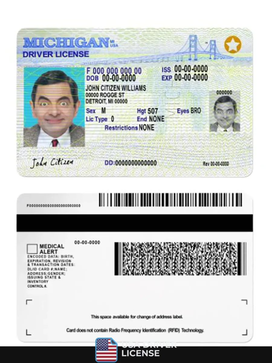 Usa Michigan Dl 2021 Present — Driver License