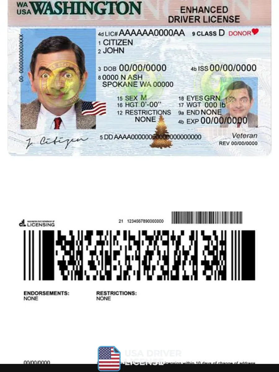 Usa Washington Driving License